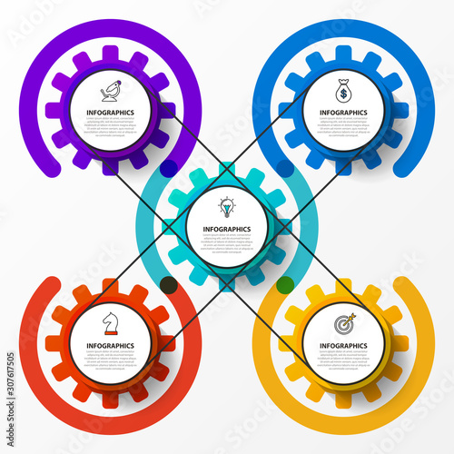 Infographic design template. Creative concept with 5 steps