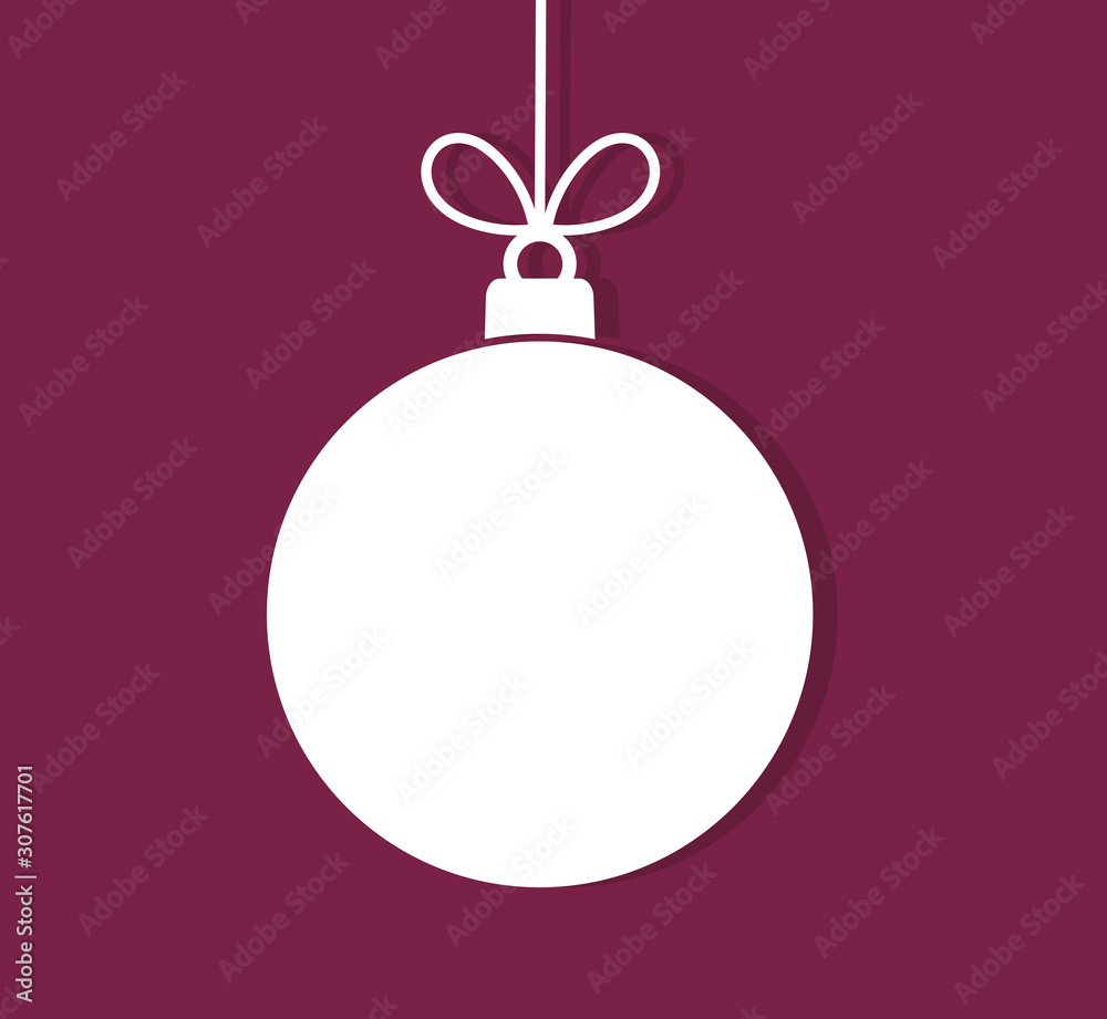 Christmas ball hanging ornament on purple background. Christmas ball hanging ornament on purple background.