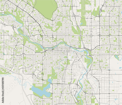 map of the city of Calgary  Canada