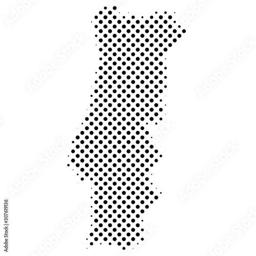 portugal dotted map