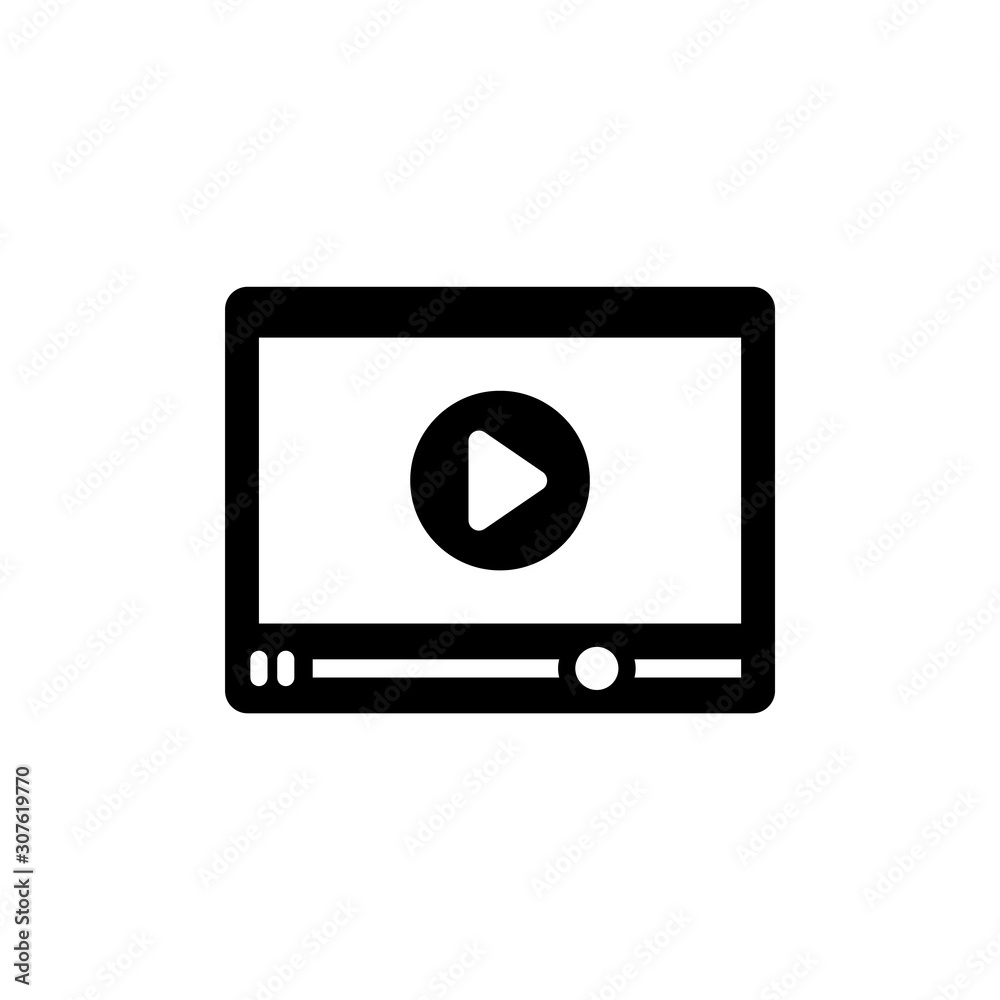 Media Player Vector Glyph Icon. Pixel perfect