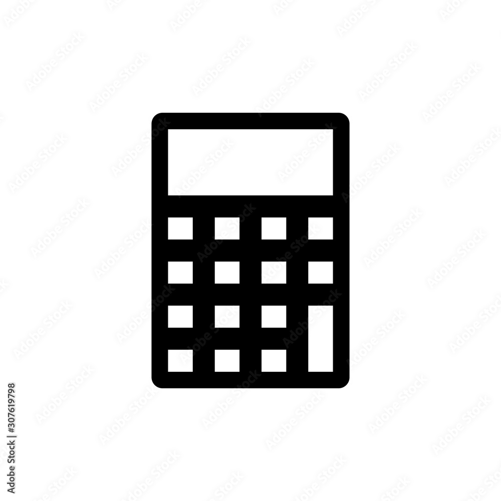 Calculator Vector Glyph Icon. Pixel perfect Calculator Vector Glyph Icon. Pixel perfect