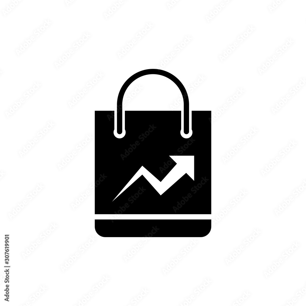 Shopping Bag Vector Glyph Icon. Pixel perfect
