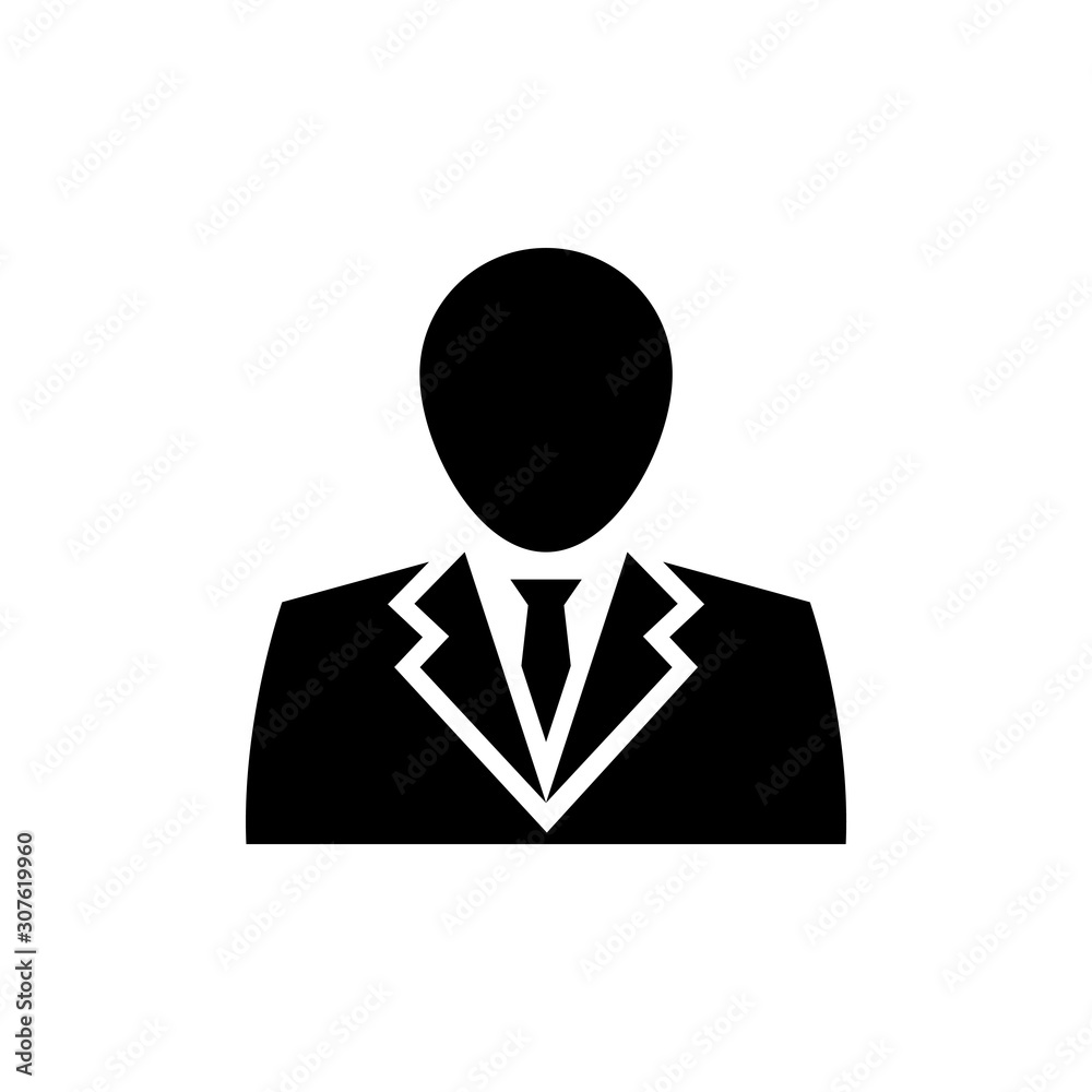 Businessman Vector Glyph Icon. Pixel perfect Businessman Vector Glyph Icon. Pixel perfect