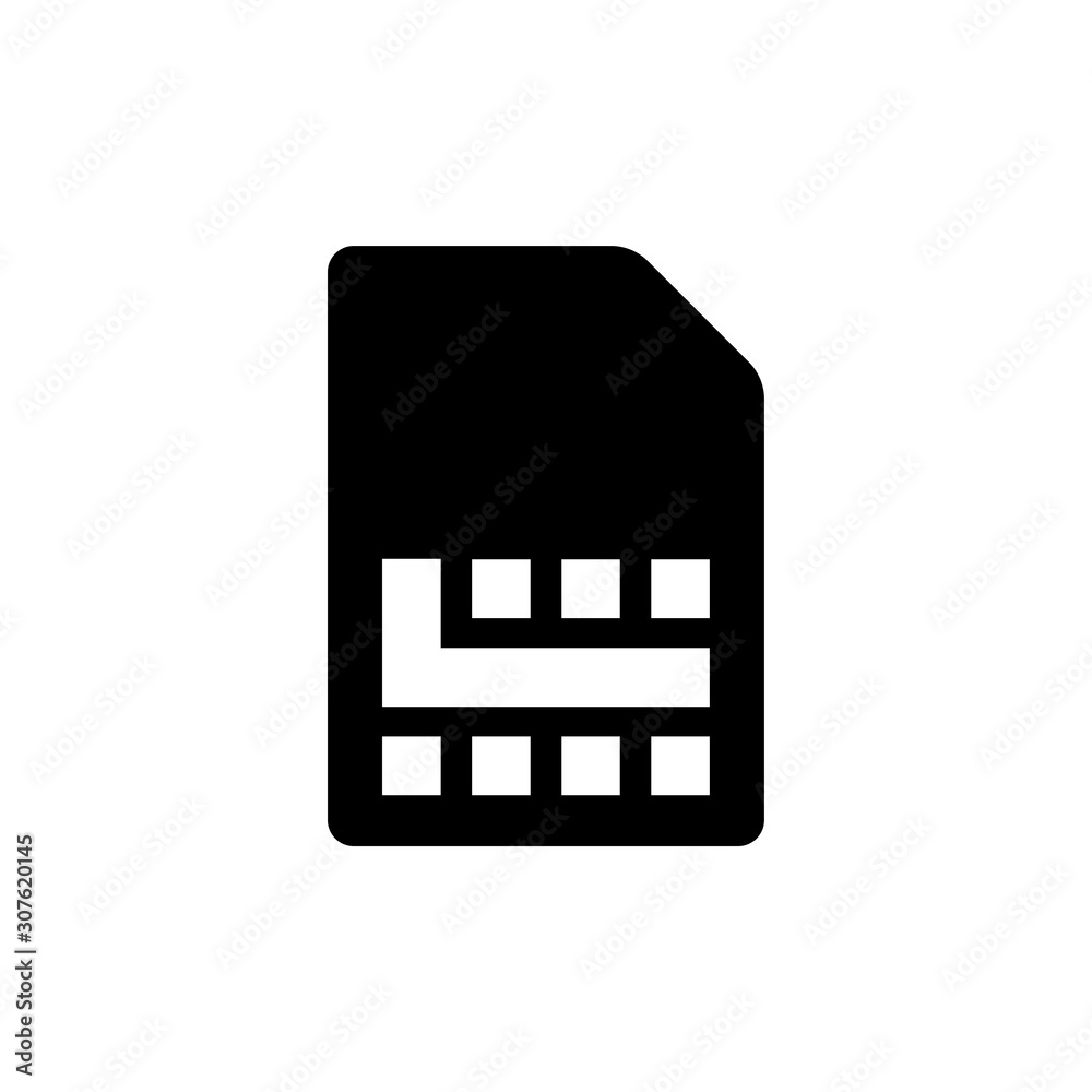 Sim Vector Glyph Icon. Pixel perfect Sim Vector Glyph Icon. Pixel perfect