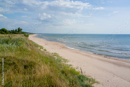 Baltic sea  empty beach  Latvia