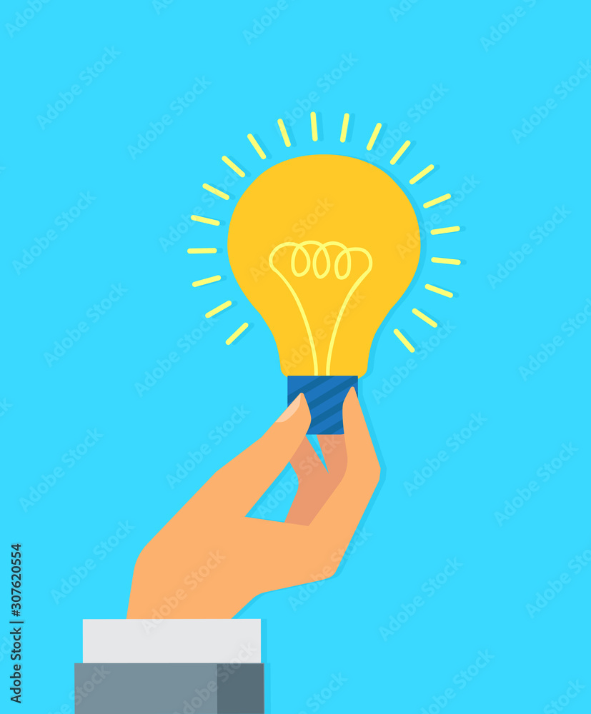 Hand holding Lightbulb vector illustration Hand holding Lightbulb vector illustration