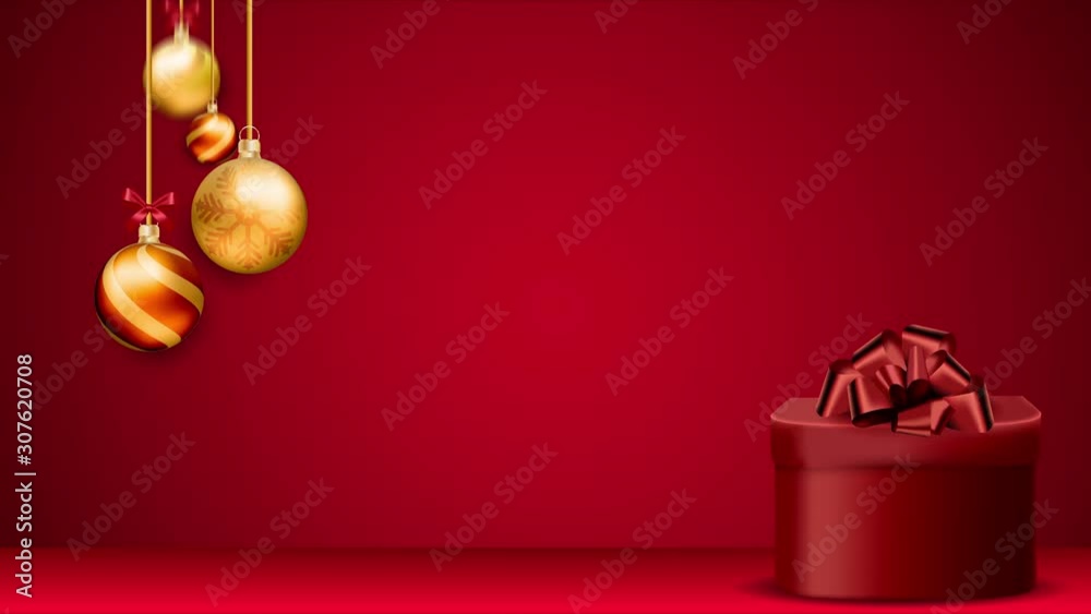 Happy new year Golden typography with decorations gift box,3d Christmas golden balls design background. Happy new year Golden typography with decorations gift box,3d Christmas golden balls design background.