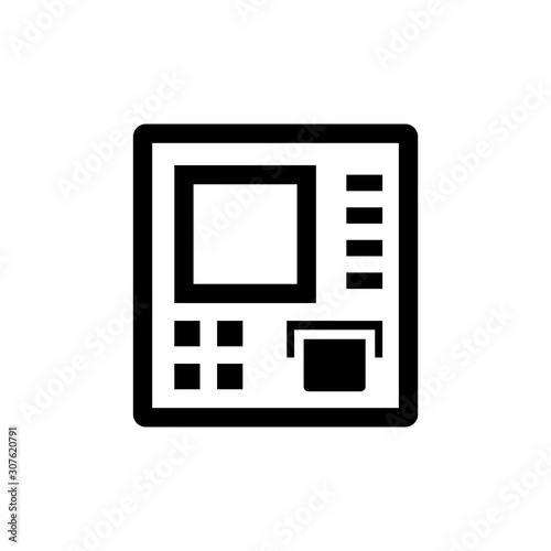 Atm Vector Glyph Icon. Pixel perfect