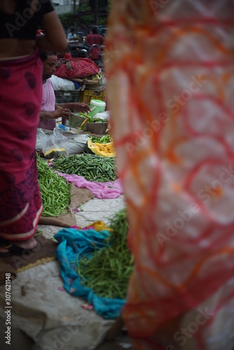 Colorful vegetable market in India © julieslm