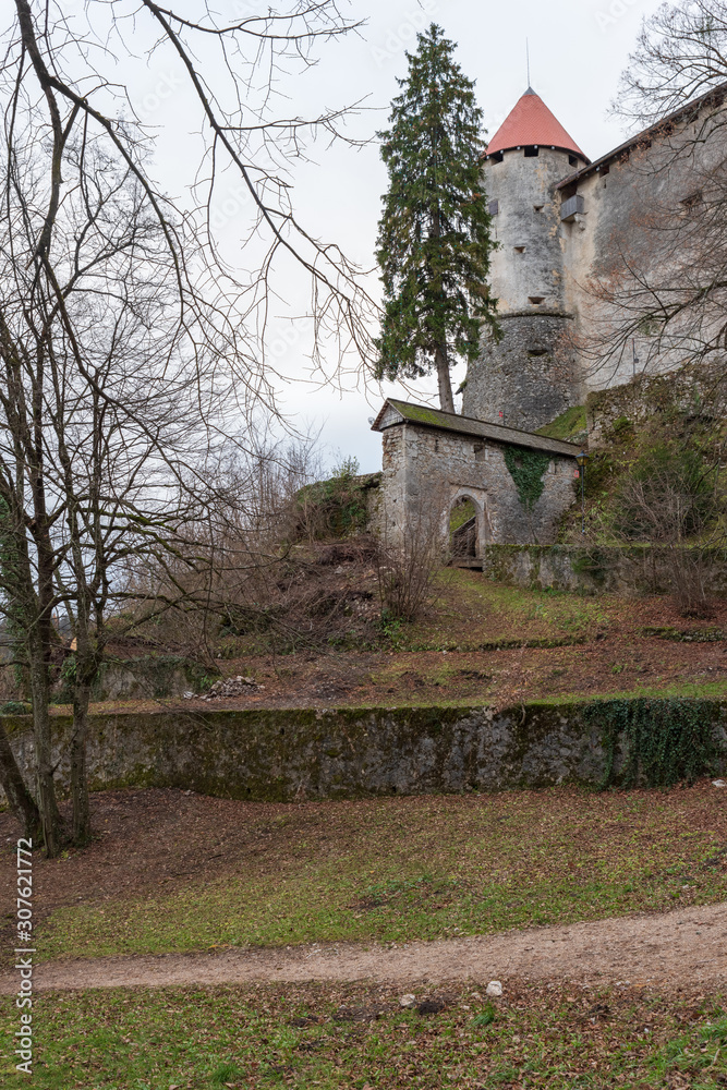 Obraz premium Panorama from the Bled Castle. slovenia