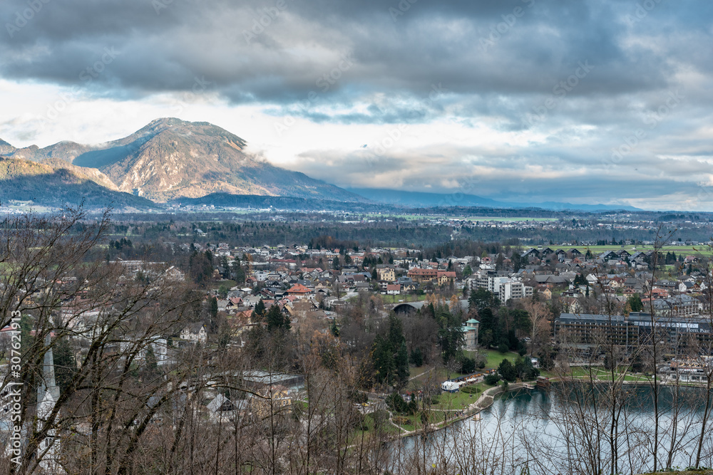 Panorama from the Bled Castle. slovenia