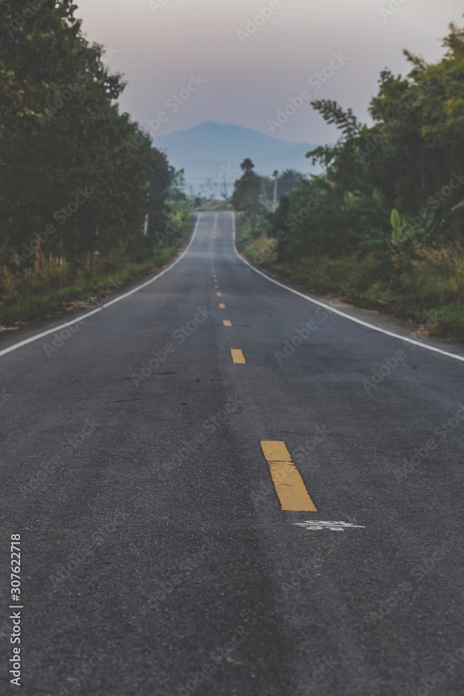 Road to mountain from thailand