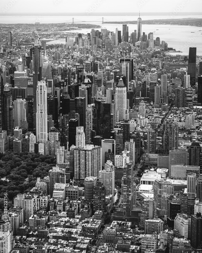 Bird's Eye View over New York City, USA Bird's Eye View over New York City, USA