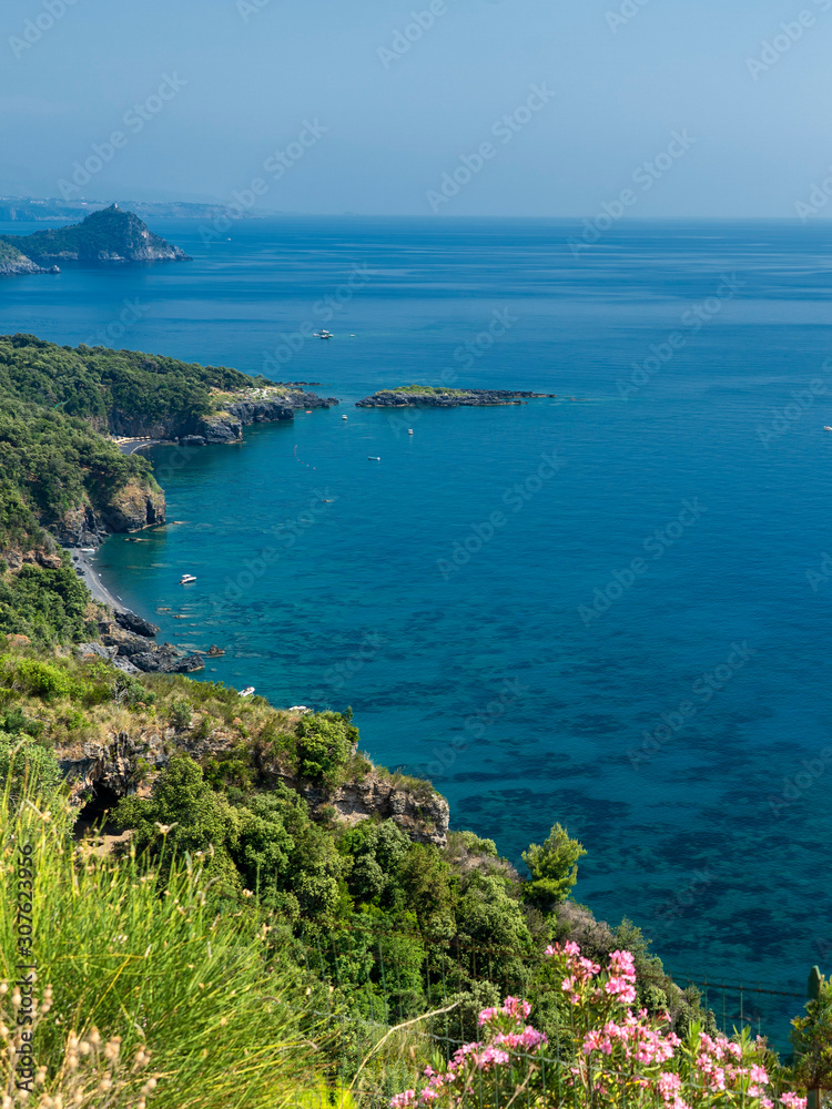 The coast of Maratea, Southern Italy, at summer