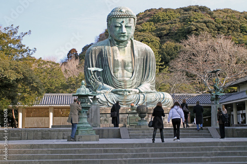 The Great Buddha of Kamakura, Japan. Kamakura Daibutsu.