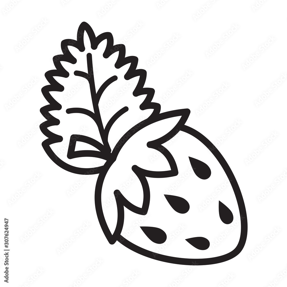 Strawberry Icon Vector Simple Design Strawberry Icon Vector Simple Design