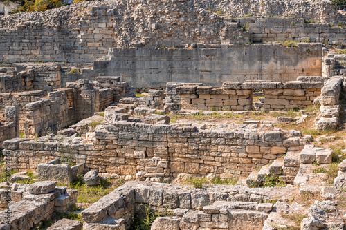 ancient stone city of Khersones in Crimea, excavations and ruins