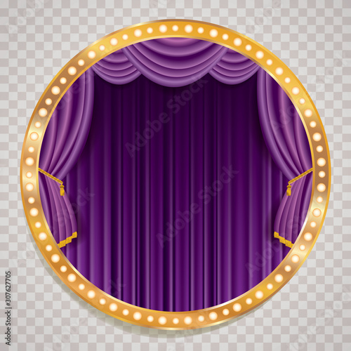 gold circle velvet ring purple