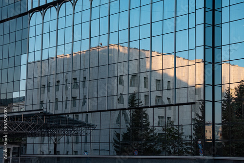 Khabarovsk, Russia - Aug 26, 2019: Lenin square in Khabarovsk.