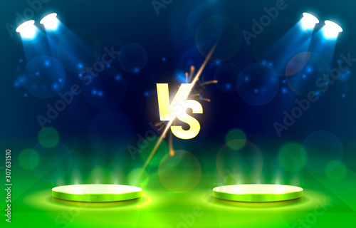 Versus game cover, banner sport vs, team concept.