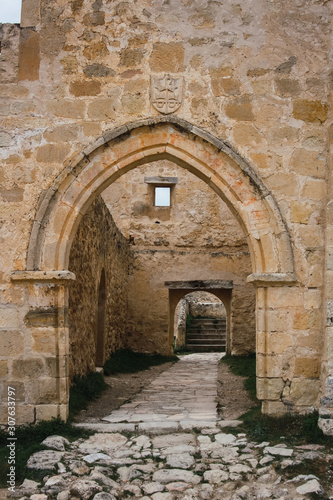 Interior of a medieval stone church