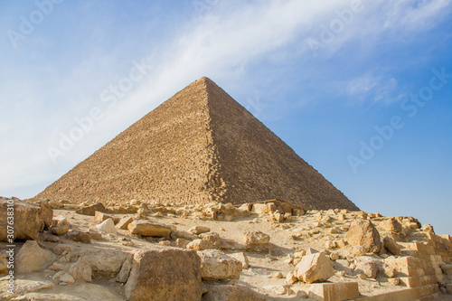 Egyptian pyramids against the sky