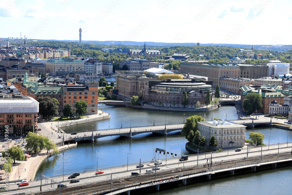 Naklejka premium Aerial view of Stockholm , Sweden