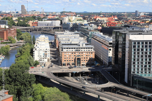 Aerial view of Stockholm , Sweden
