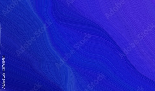 elegant curvy swirl waves background design with medium blue, dark blue and royal blue color