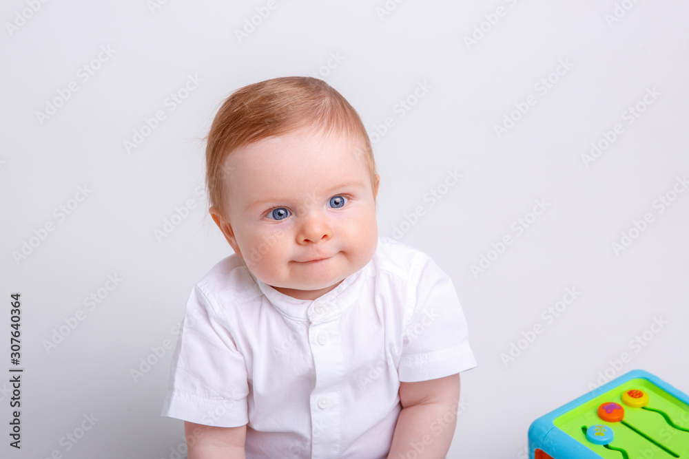 portrait of child smiling isolated on white background portrait of child smiling isolated on white background