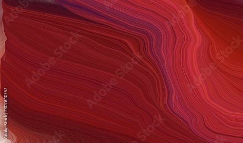 smooth swirl waves background illustration with dark red, moderate red and tan color