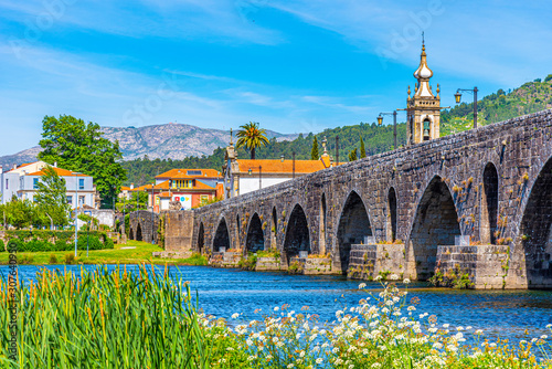 Roman bridge at Ponte de Lima in Portugal photo