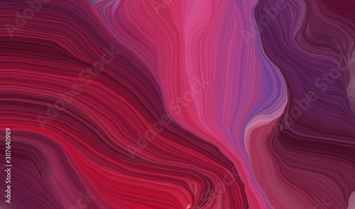elegant curvy swirl waves background design with dark moderate pink, dark pink and moderate pink color