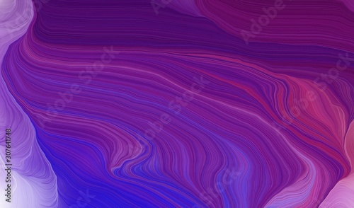 elegant curvy swirl waves background design with purple, pastel violet and slate blue color