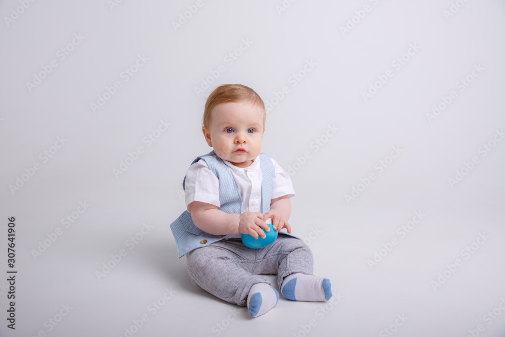 toddler with toy isolated on white background toddler with toy isolated on white background