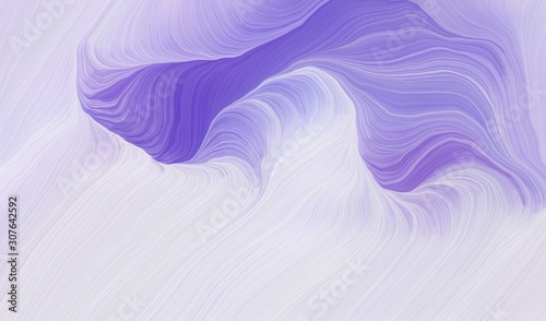 Fototapeta Naklejka Na Ścianę i Meble -  modern soft curvy waves background design with light gray, lavender and medium purple color