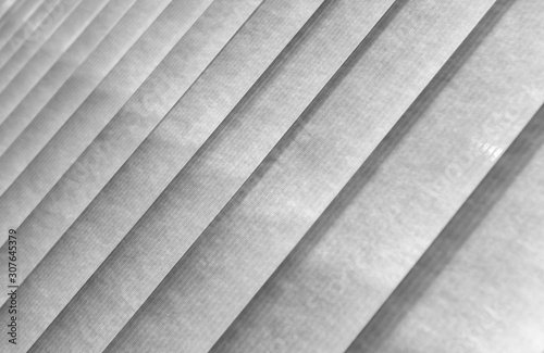 Abstract composition with window blinds close up view