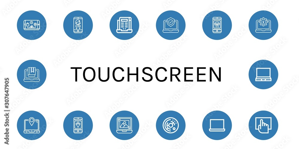 Set of touchscreen icons such as Phone, Laptop, Cell, Touchscreen , touchscreen Set of touchscreen icons such as Phone, Laptop, Cell, Touchscreen , touchscreen