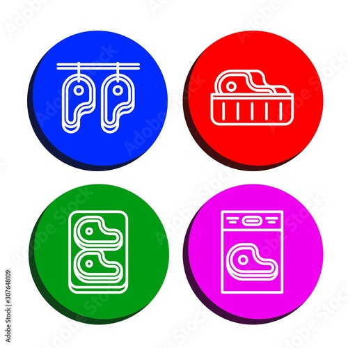 Set of tenderloin icons such as Steak , tenderloin