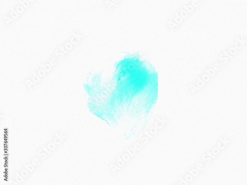 Abstract blue paint by watercolor with splashes like petal. Blob design and creative isolate on white background.