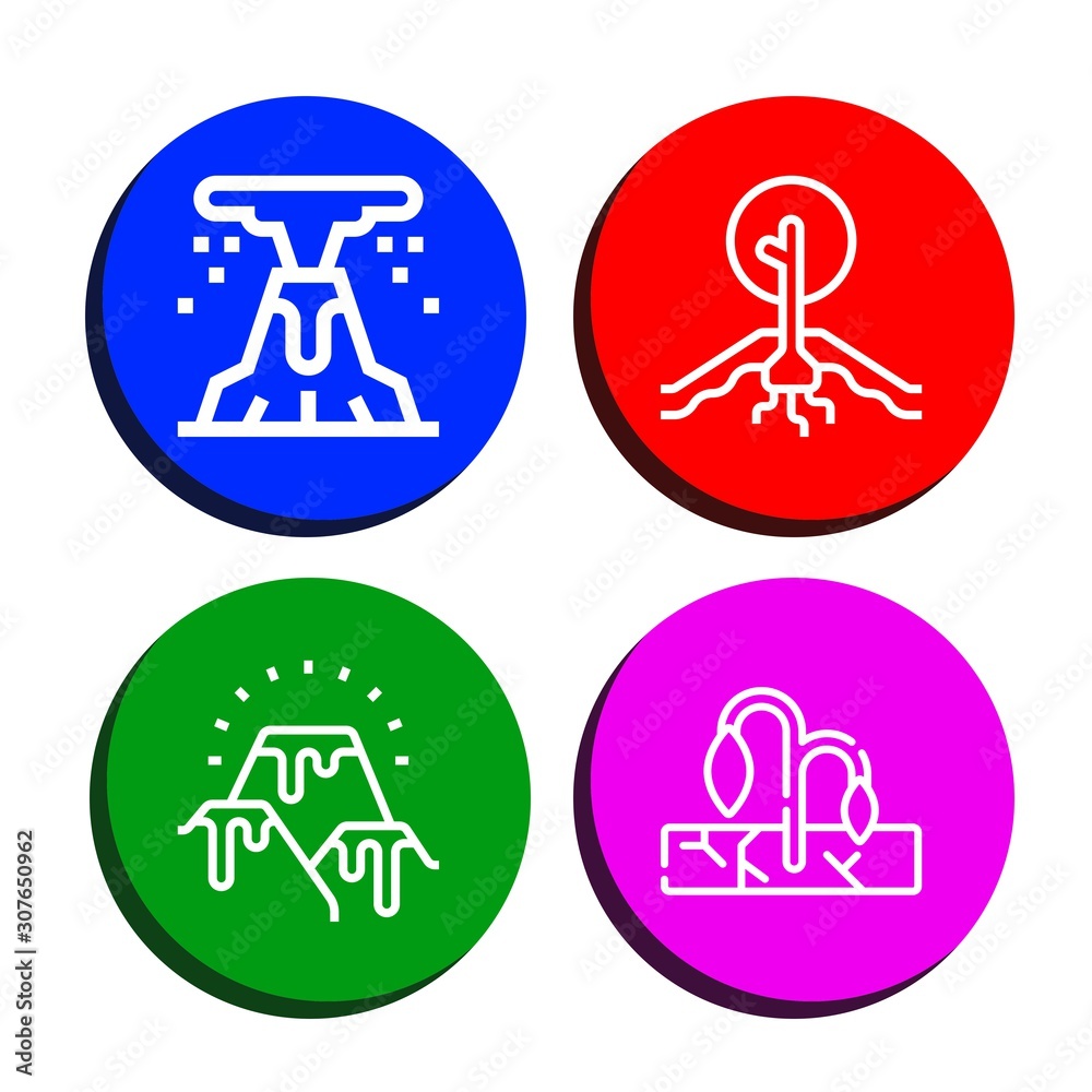 Set of volcano icons such as Volcano, Drought, Lava , volcano Set of volcano icons such as Volcano, Drought, Lava , volcano