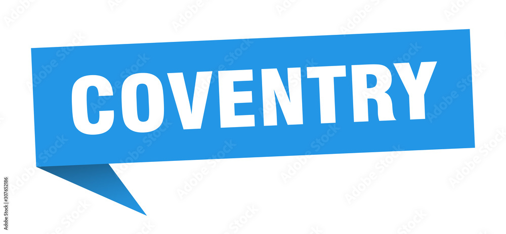 Coventry sticker. Blue Coventry signpost pointer sign Coventry sticker. Blue Coventry signpost pointer sign
