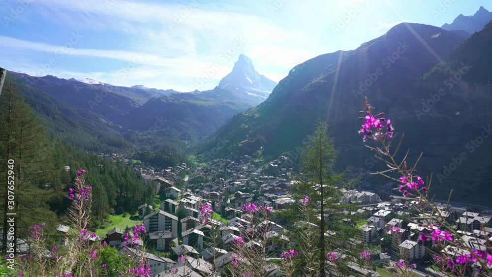 Zermatt Village with Matterhorn background