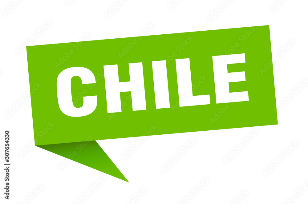 Chile sticker. Green Chile signpost pointer sign Chile sticker. Green Chile signpost pointer sign