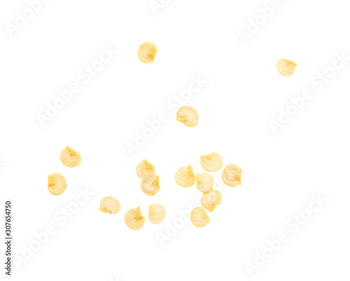 Paprika seeds isolated on a white background
