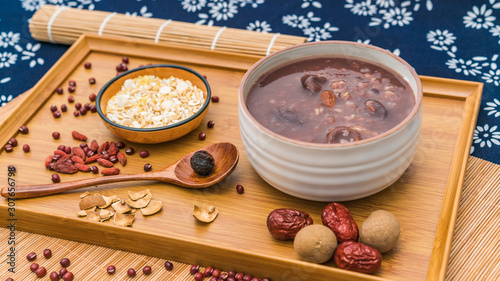Chinese traditional cuisine Laba porridge and various healthy cereals
