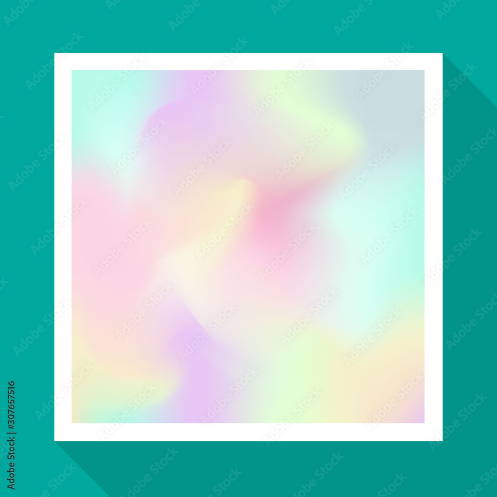Naklejka premium Holographic gradient abstract background in pastel and neon color design. Vector illustration. Isolated