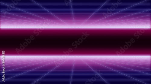 synthwave net and 2 sides Background 3d render