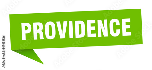 Providence sticker. Green Providence signpost pointer sign